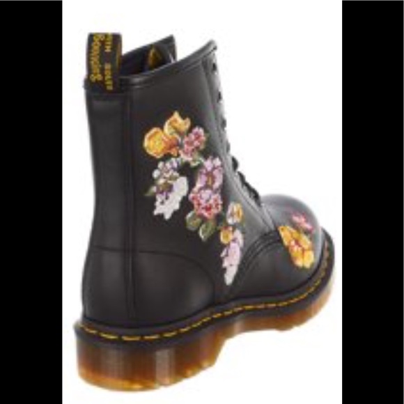 floral embossed doc martens